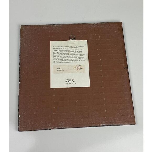 Southwest Native American Tile A.R.T. Co. Danzantes Amado Pena 11 7/8” X 11 7/8” - Picture 3 of 6